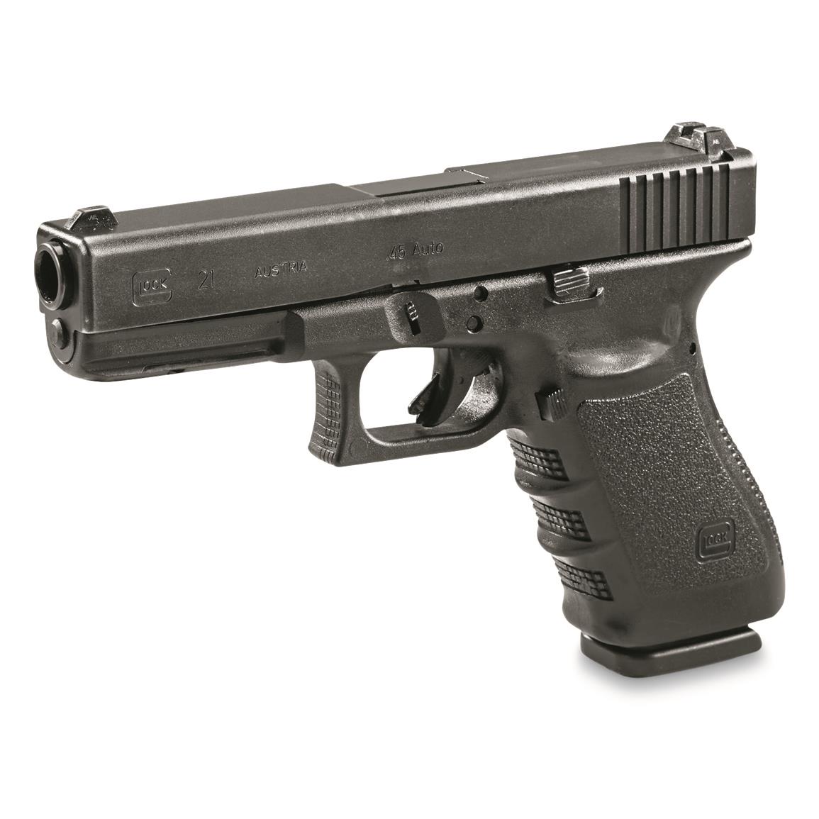 Glock 21 Gen3, Semi-Automatic, .45 ACP, 4.6" Barrel, 13+1 Rounds, Used Law Enforcement Trade-in