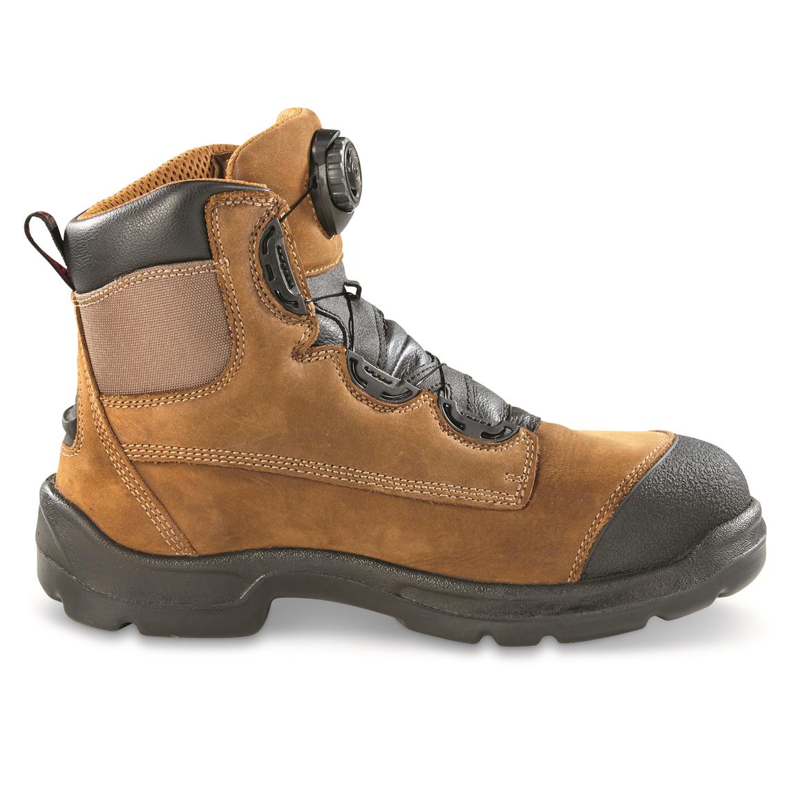 work boots with boa lacing system