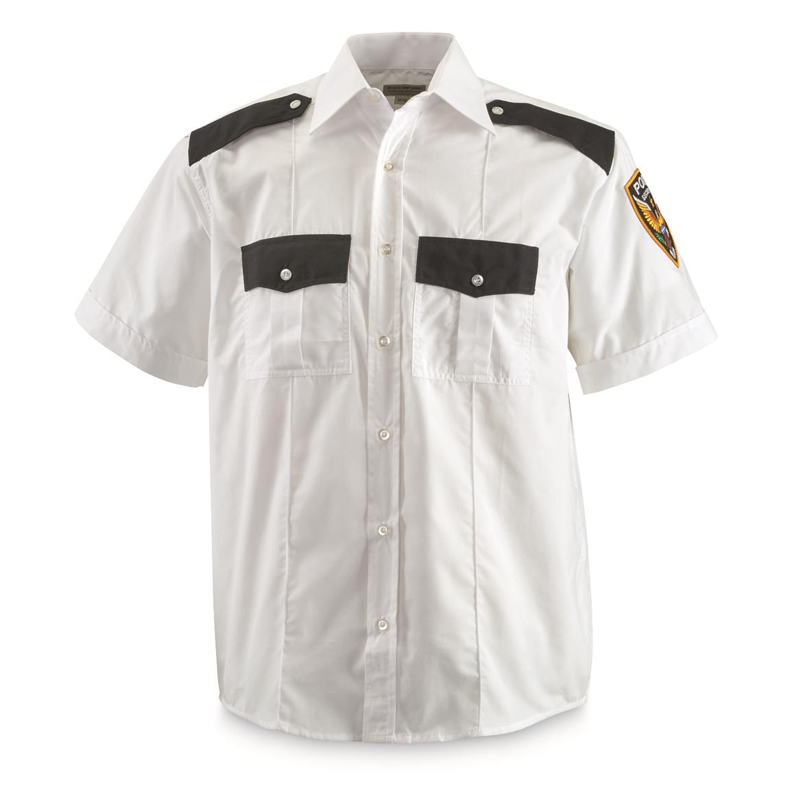 German Municipal Surplus Short Sleeve Security Shirt, New, White