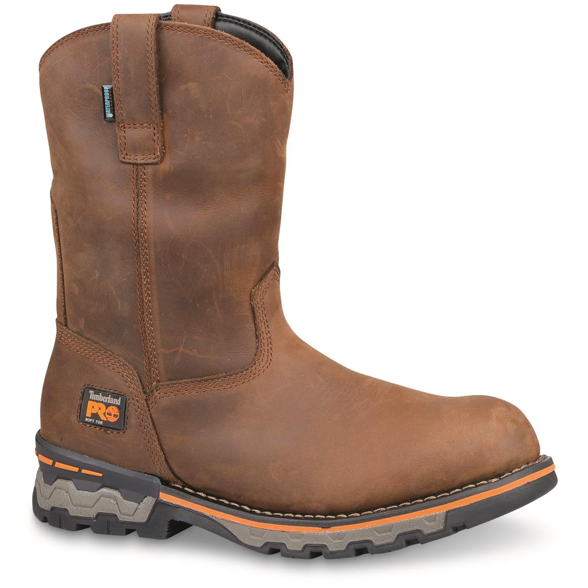 Timberland Men's PRO AG Boss Waterproof Soft Toe PullOn Work Boots 680813, Work Boots at