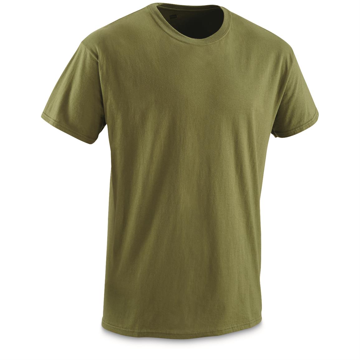 U.S. Military Surplus Moisture-Wicking T-Shirts, 12 Pack, New - 680843 ...