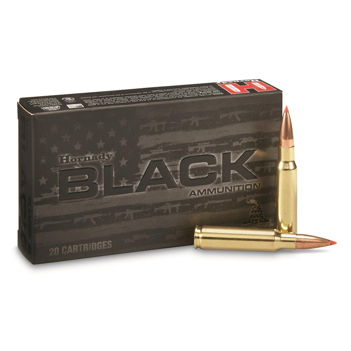 Hornady Black, .308 Winchester, A-MAX, 155 Grain, 20 Rounds