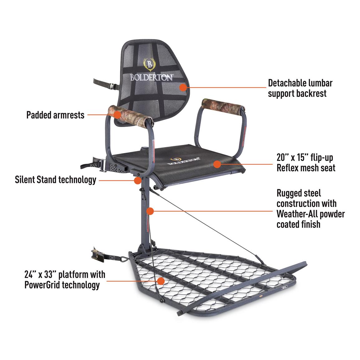 Bolderton Deluxe Hang-On Tree Stand - 690346, Hang On Tree Stands at ...