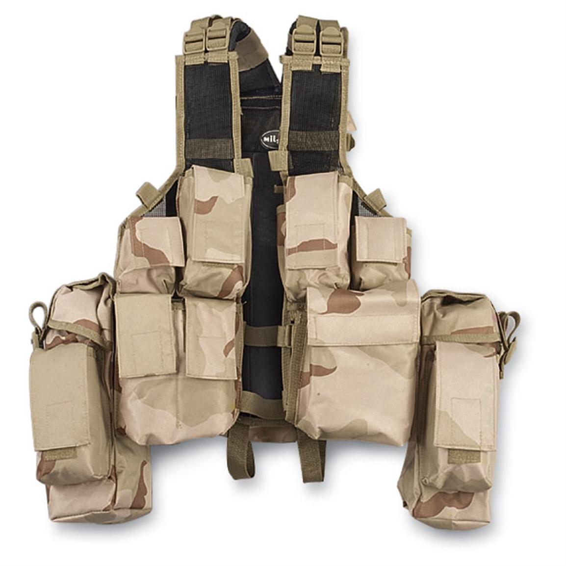 Mil - Tec® Military - Style Tactical Vest, 3 - Color Desert Camo - 165833, Tactical Gear At ...