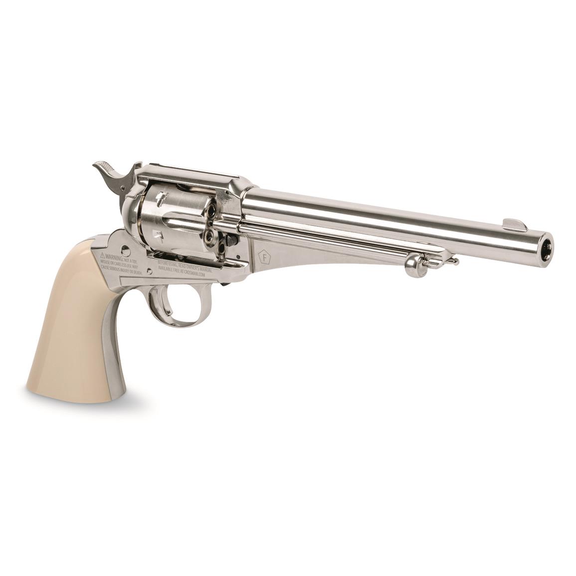 Crosman CO2 Replica Remington 1875 Single Action Army Revolver, 6&quot; Barrel, Dual Caliber BB or Pellet