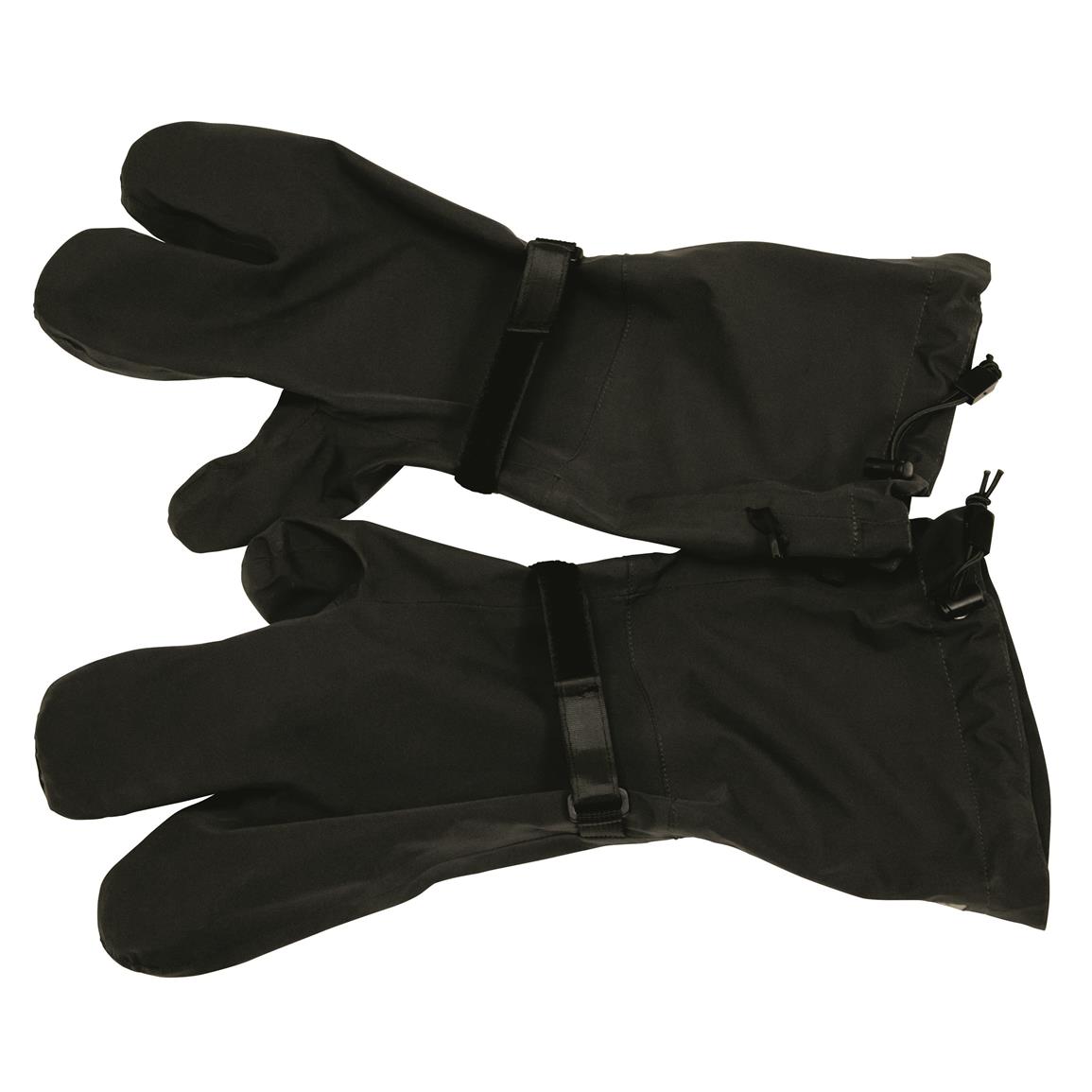 frogg toggs Men's Waterproof Pilot Storm Gauntlet 3-Finger Gloves, Black