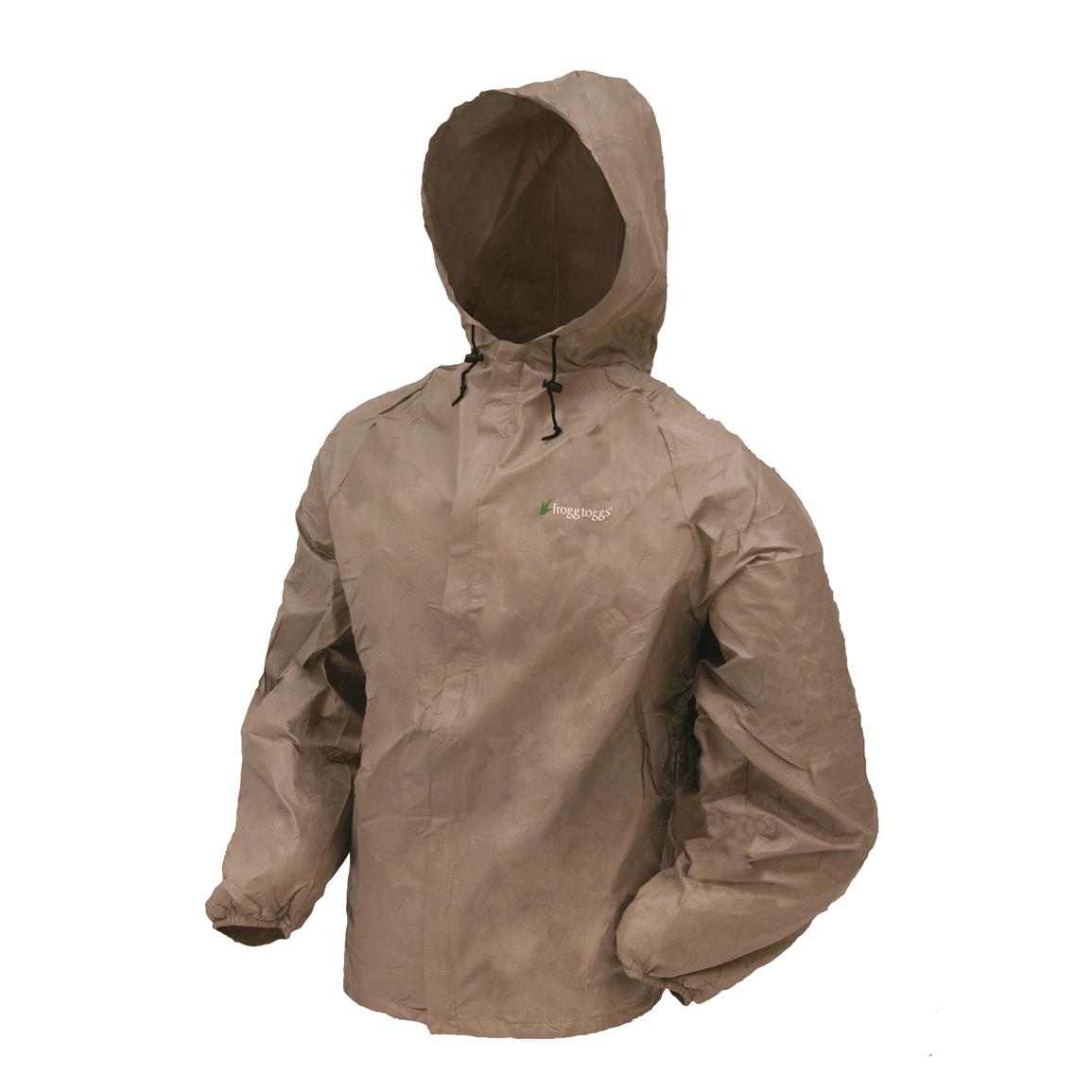 frogg toggs Men's Waterproof Ultra Lite Rain Jacket, Khaki