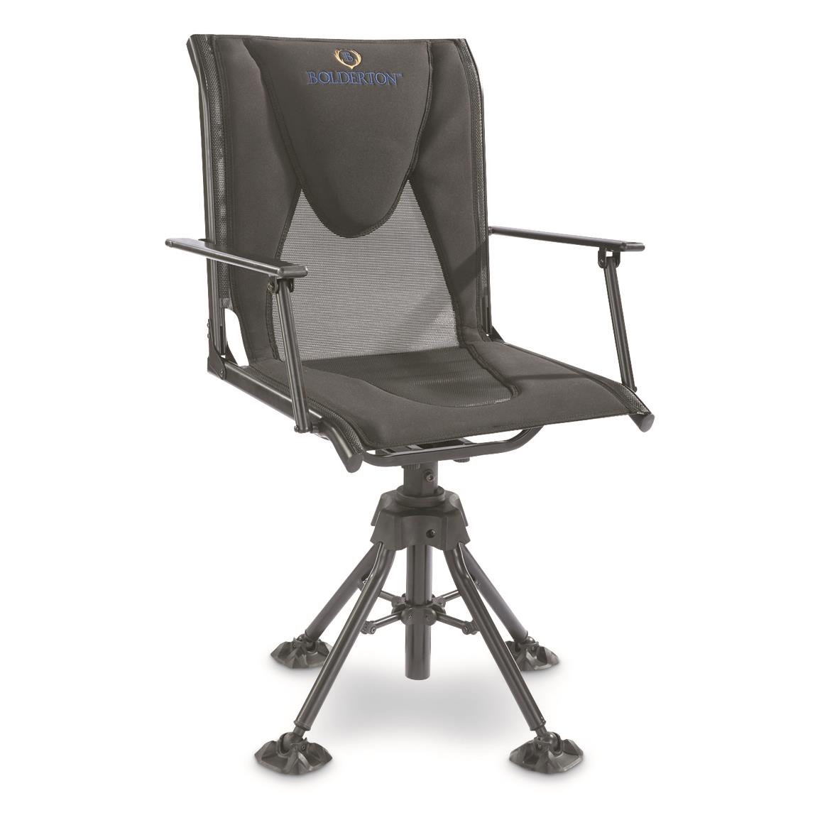 Brand New! Hunting Blind Chair Silent 360 Degree Swivel Folding Legs Padded 