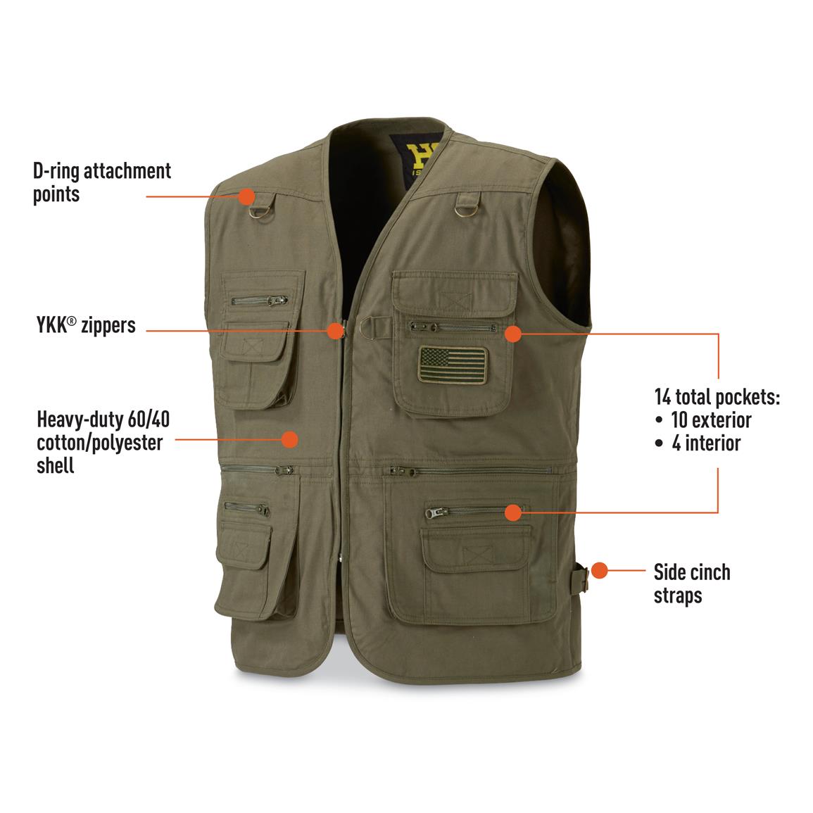 HQ ISSUE Men's Concealment Vest - 697340, Tactical Clothing at ...