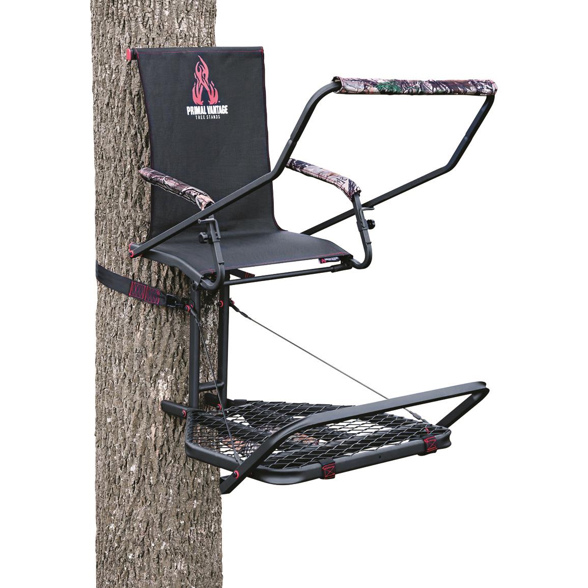 Tree Stand Seat Hunting Armrest Deluxe Padded Sturdy Steel Frame 300 LB 