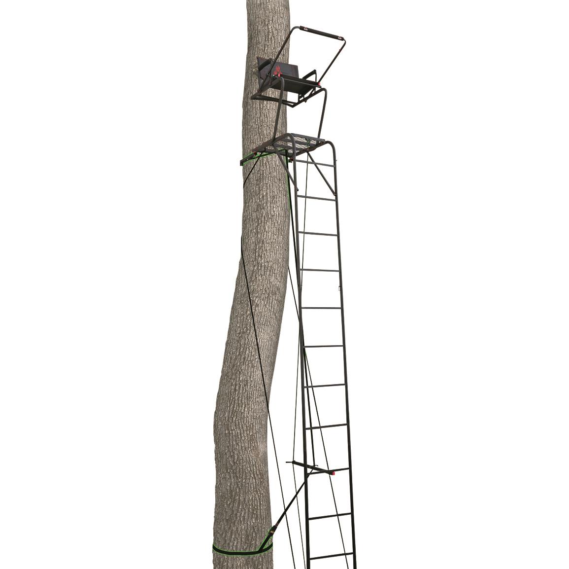 Primal Tree Stands 22' Mac Daddy Deluxe Ladder Tree Stand With Jaw And Truss Stabilizer System