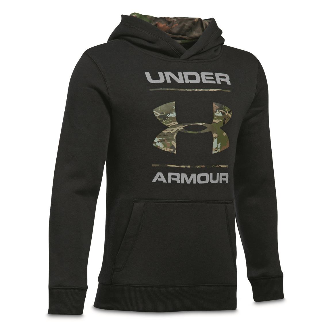 under armour sweatshirt with camo logo