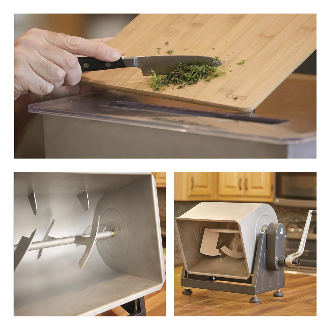 Manual Meat Mixer 7 Gallon Stainless Steel Tilt lockable Polished