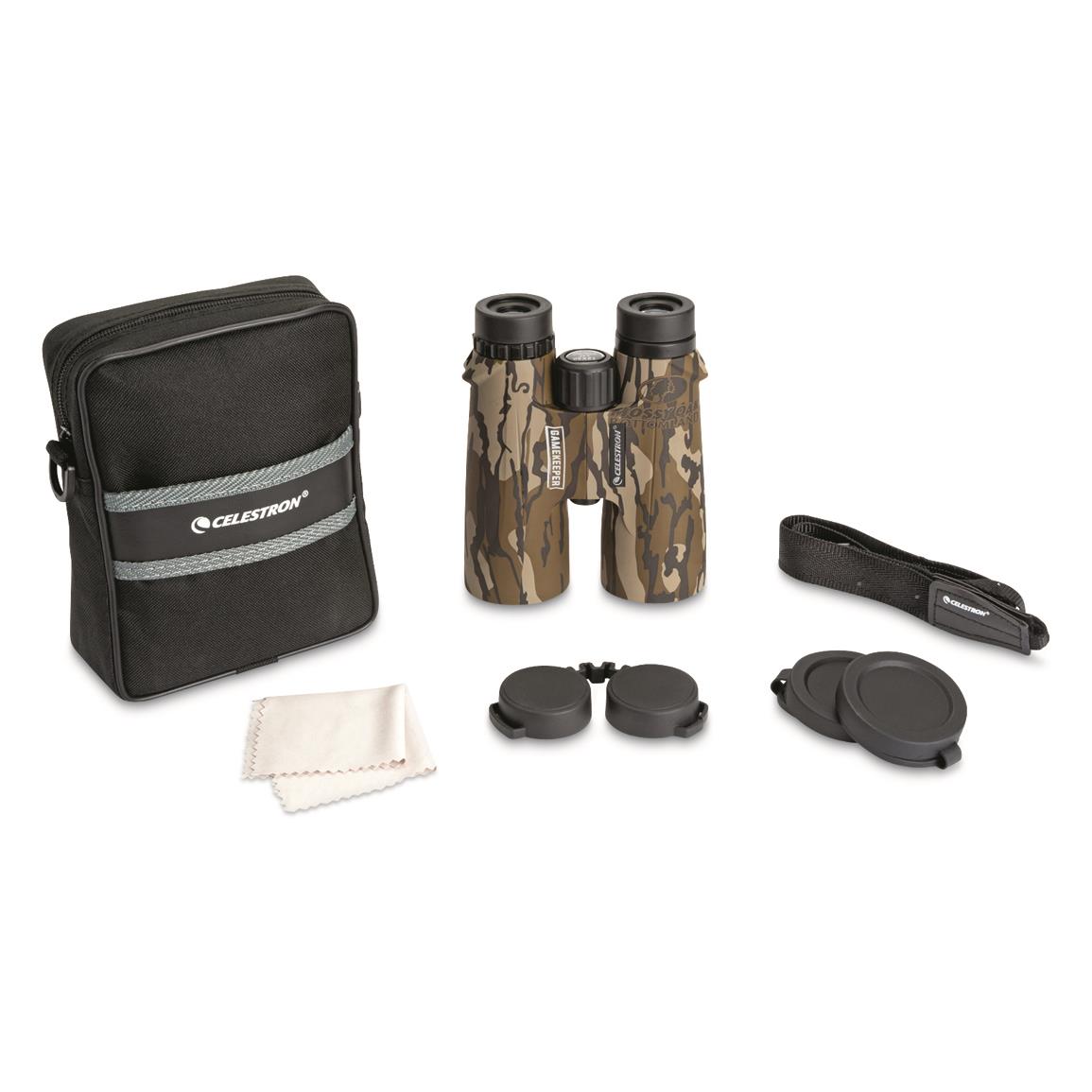 Celestron Gamekeeper 12x50 Roof Prism Binocular; Includes case, lens covers, strap, and cleaning cloth