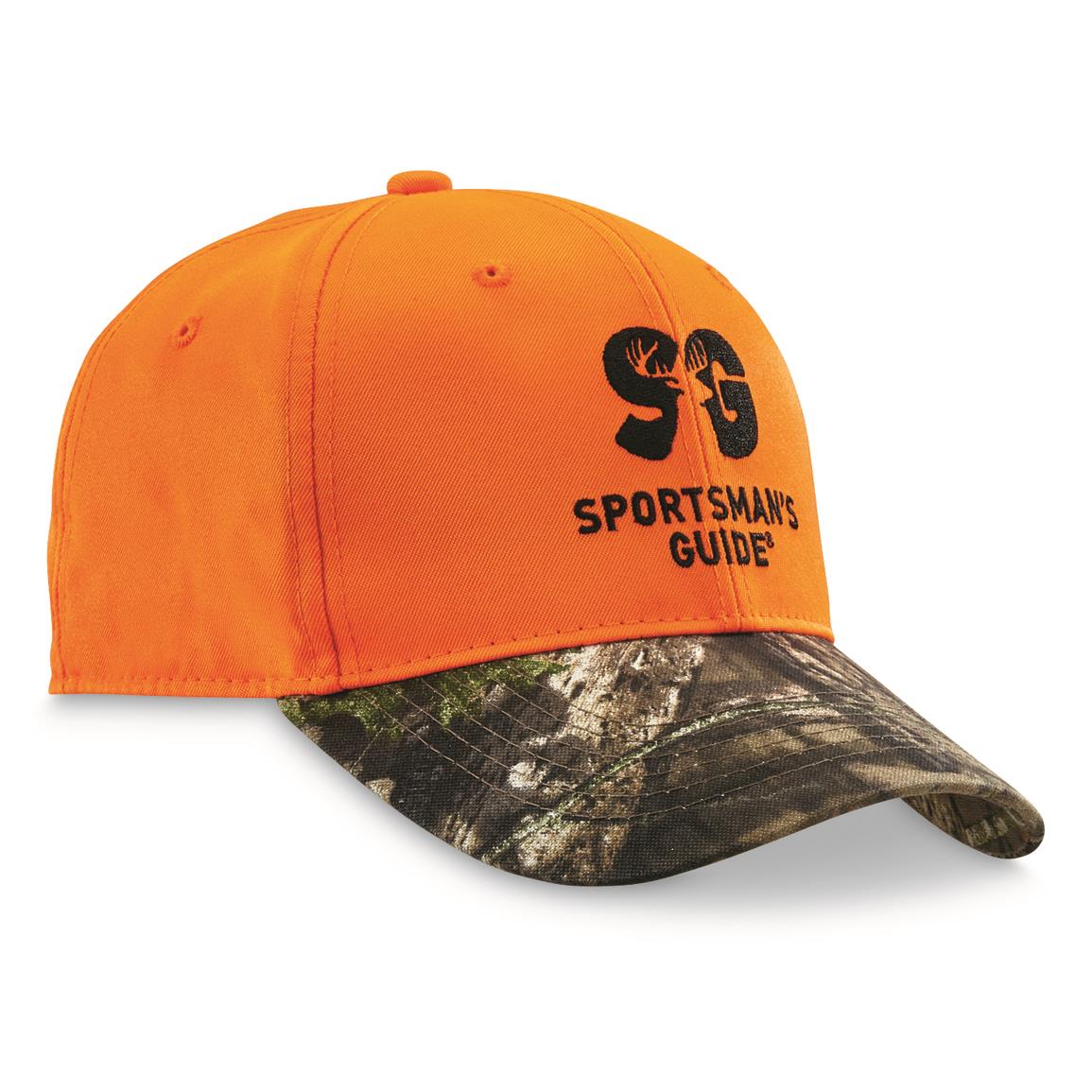 Sportsman's Guide Camo-Brim Logo Cap, MO Country/Blaze, Mossy Oak Break-Up® COUNTRY™/Black