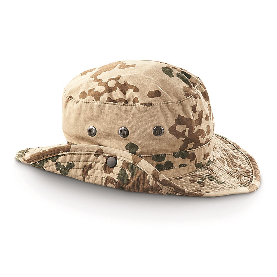 German Military Surplus Desert Boonie Hats, 2 Pack, Used