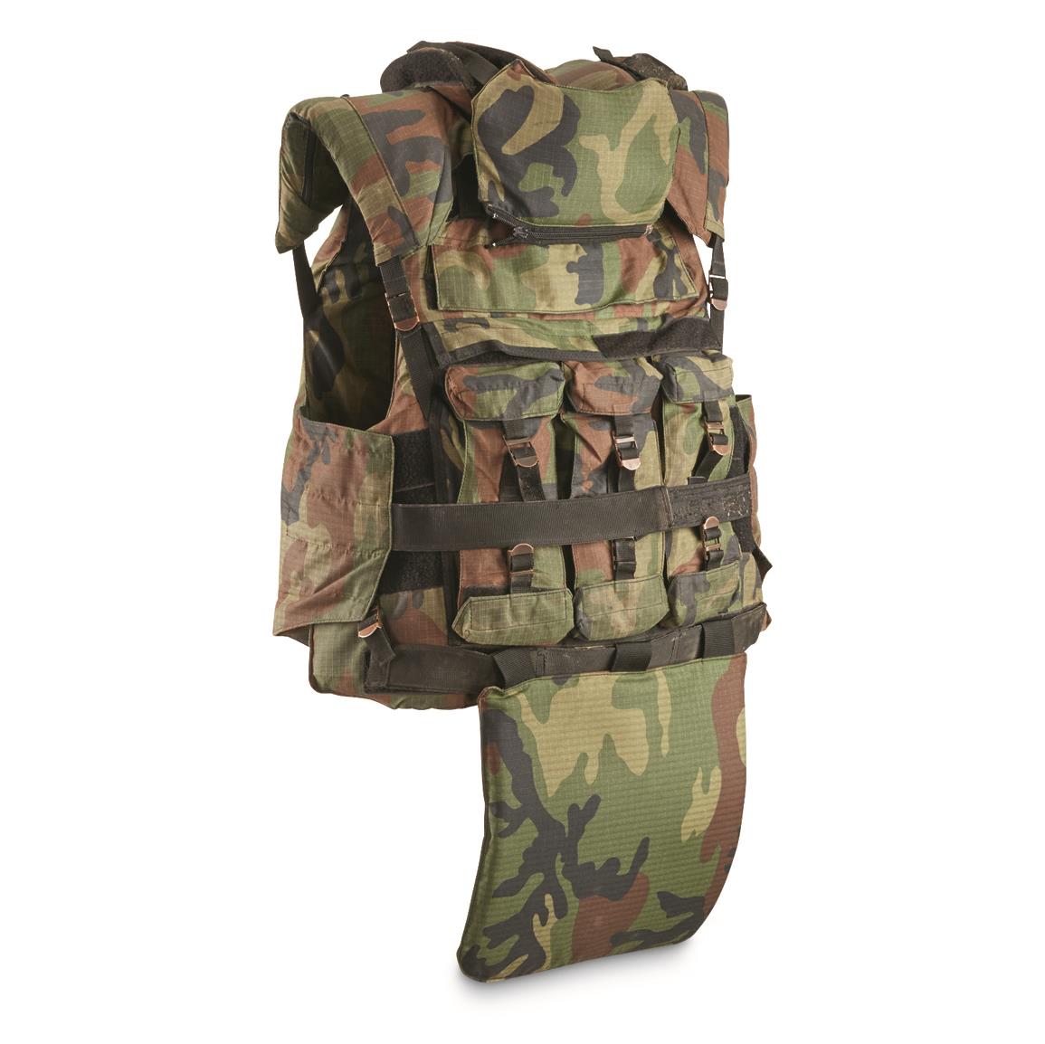Czech Military Surplus Ballistic Vest with Kevlar, Used - 700843, Military Field Gear at ...