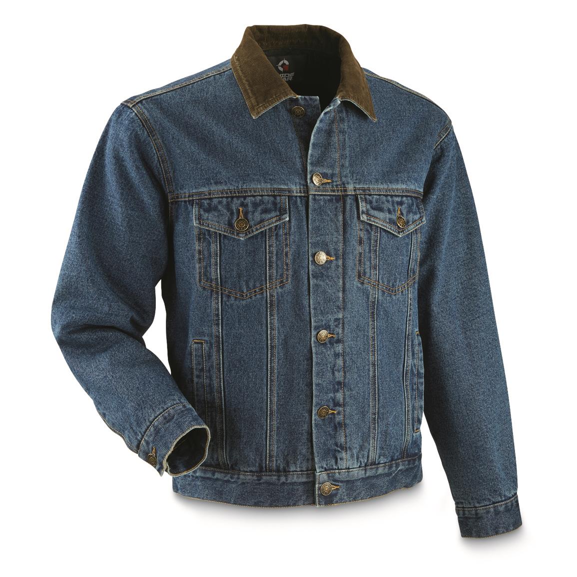 men's lined denim jacket