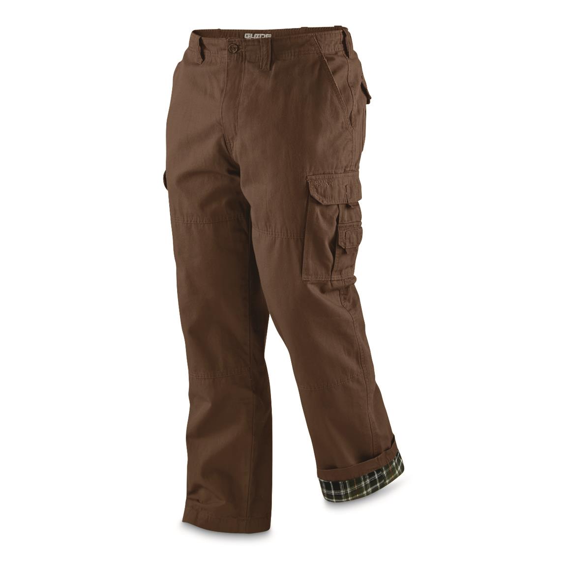 Guide Gear Men's Flannel Lined Cargo Pants - 700971, Insulated Pants ...
