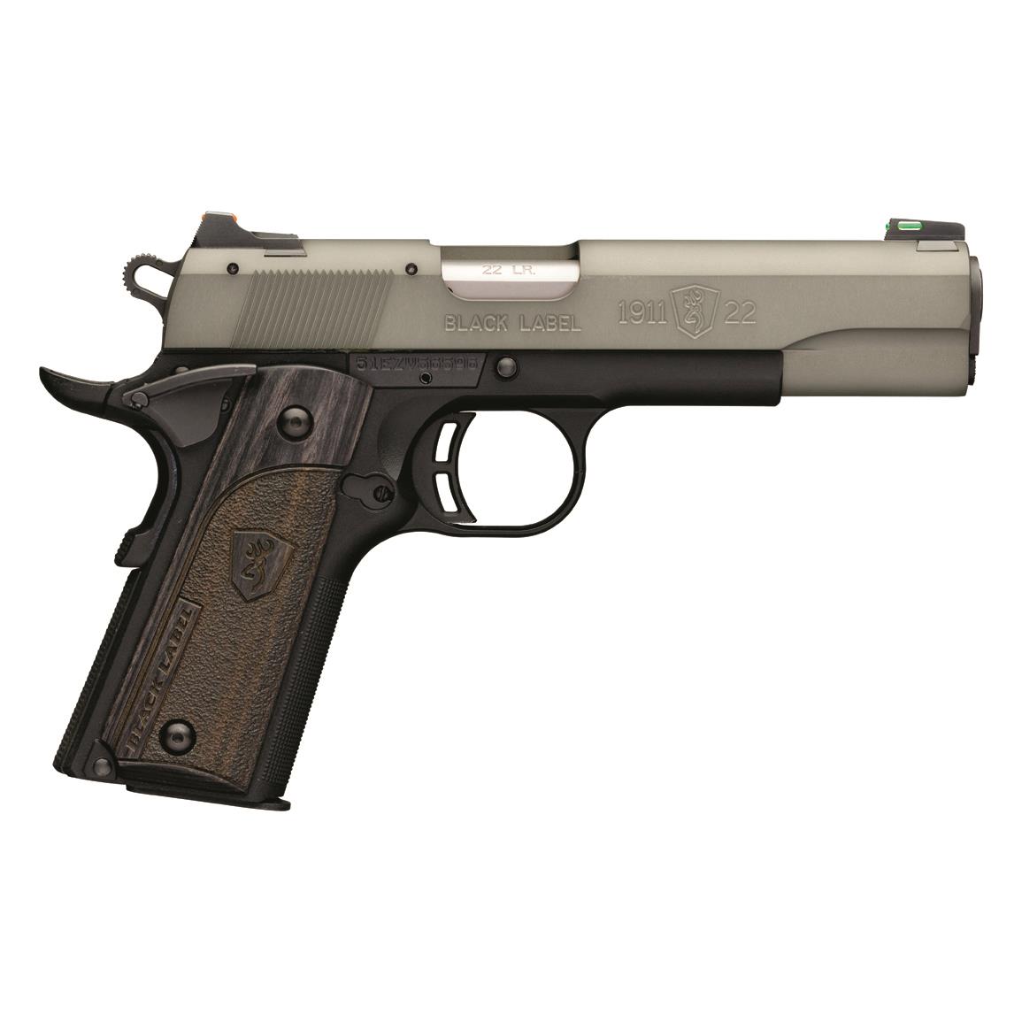 Browning 1911-22 Black Label, Semi-Automatic, .22LR, 4.275&quot; Barrel, Gray, 10+1 Rounds