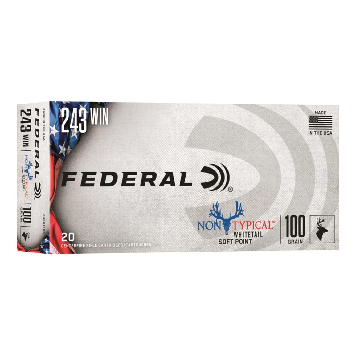 Federal Non-Typical, .243 Winchester, SP, 100 Grain, 20 Rounds