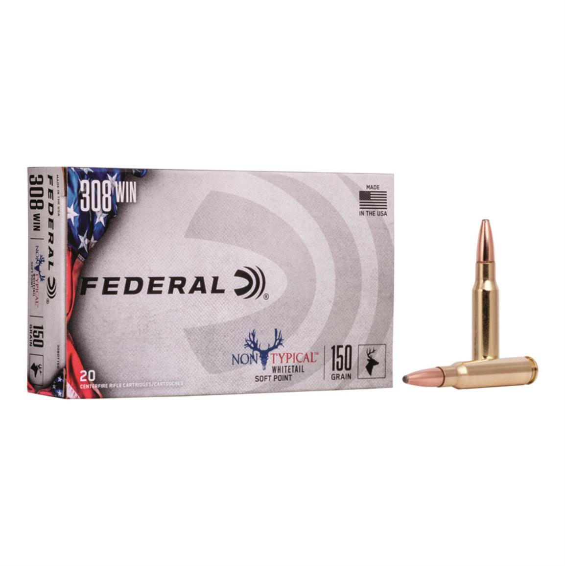 Federal, Non-Typical, .308 Winchester, SP, 150 Grain, 20 Rounds