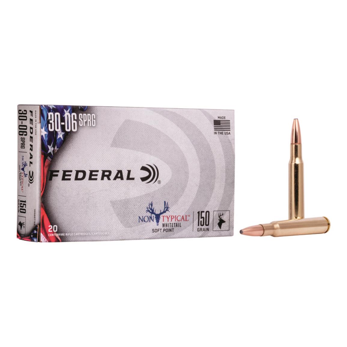 Federal, Non-Typical, .30-06 Springfield, SP, 150 Grain, 20 Rounds