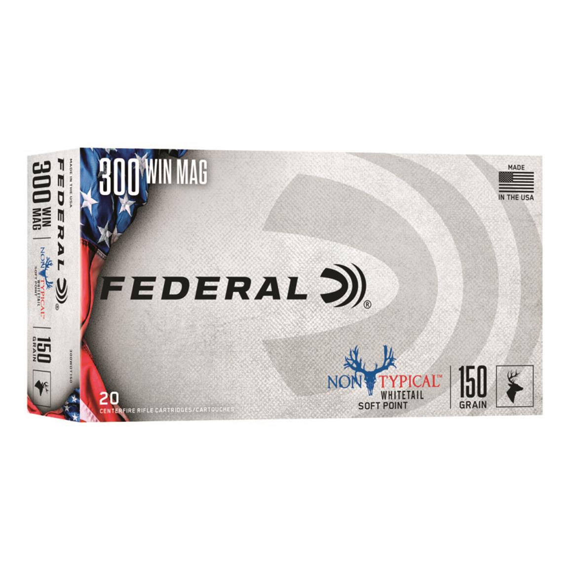 Federal, Non-Typical, .300 Winchester Magnum, SP, 150 Grain, 20 Rounds