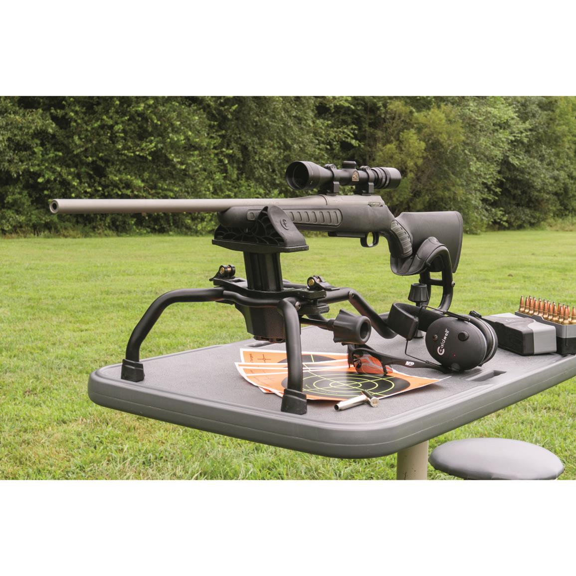 DLX Precision Shooting Rest w/ Remote Triggering Hydraulic Ambidextrous Hunt NEW 