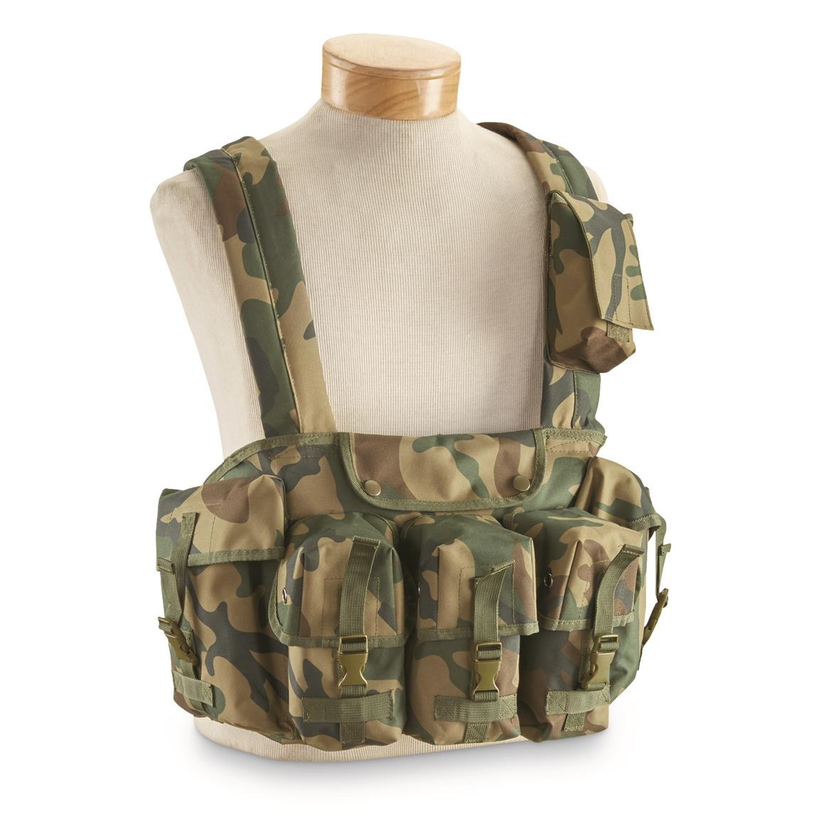 Mil-Tec Military-style Woodland Camo Chest Rig - 702752, Military ...