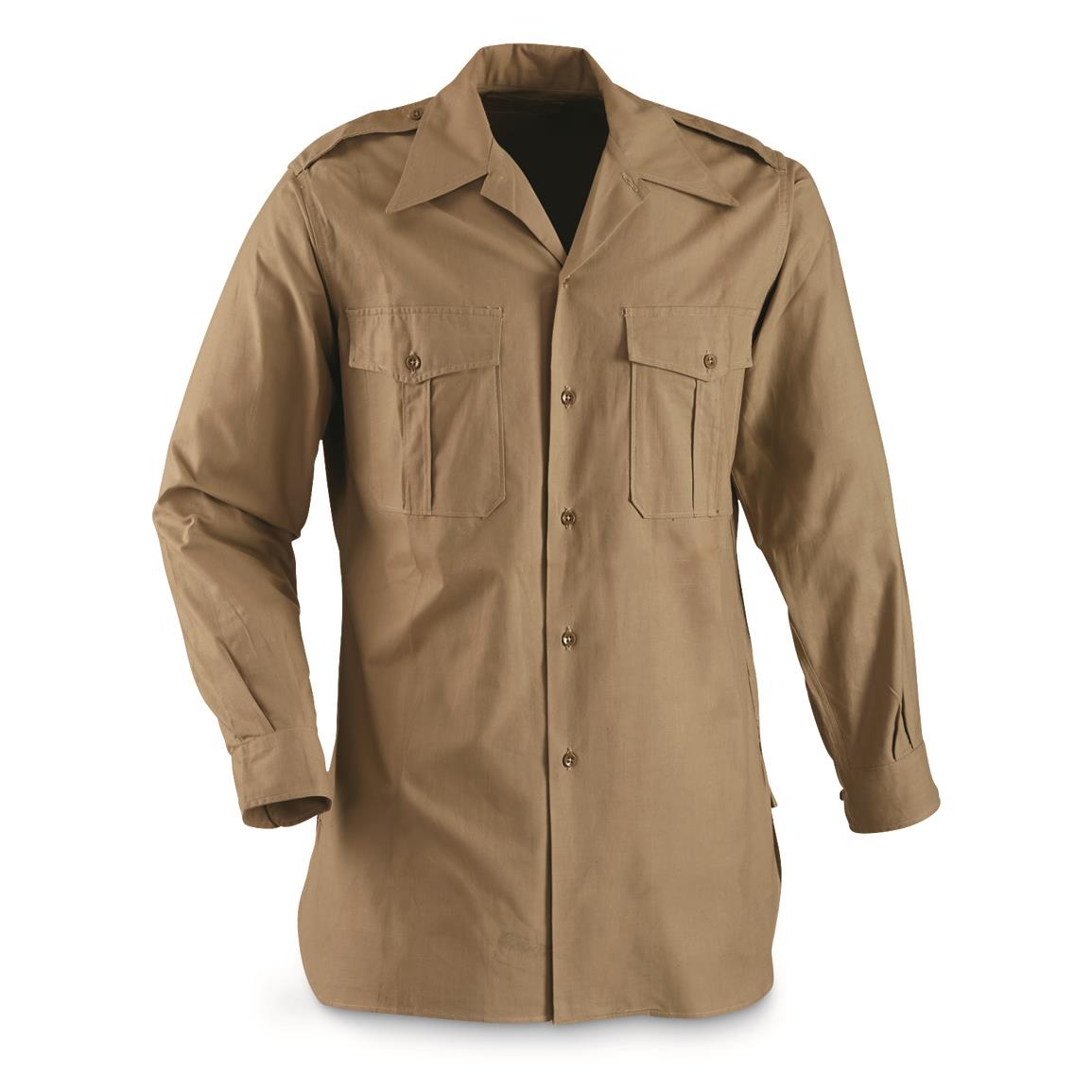 longline khaki shirt