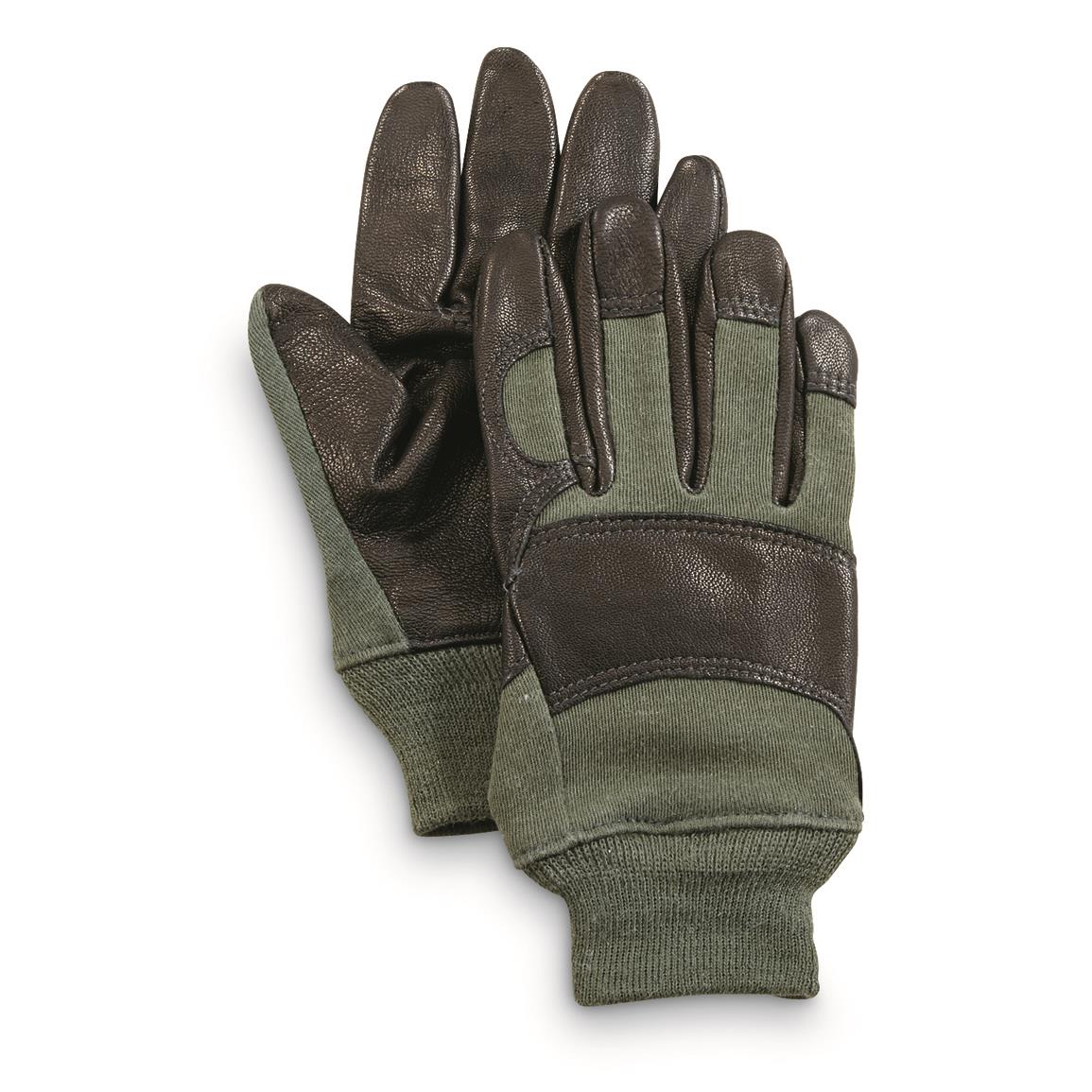 Hank's Surplus Military Tactical Shooting Leather Nomex Gloves 