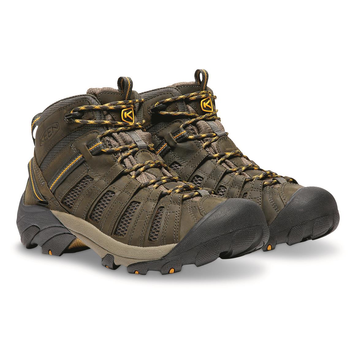 KEEN Men's Voyageur Mid Hiking Boots, Raven/Tawny Olive