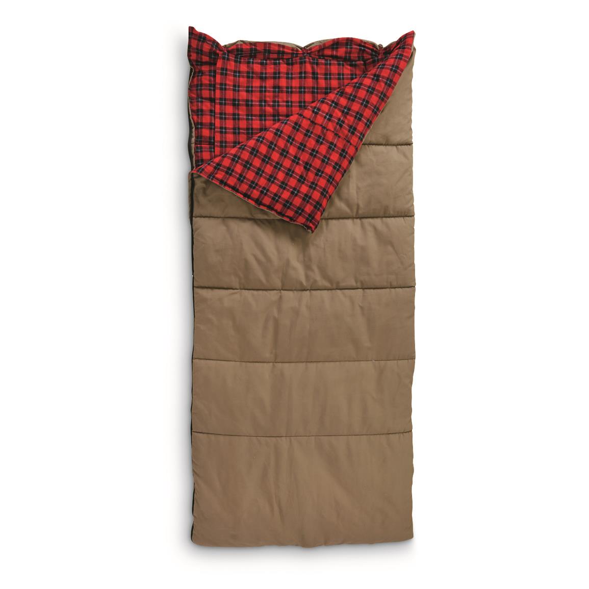 Guide Gear Canvas Hunter Sleeping Bag with Pillow Pocket, 40&deg;F