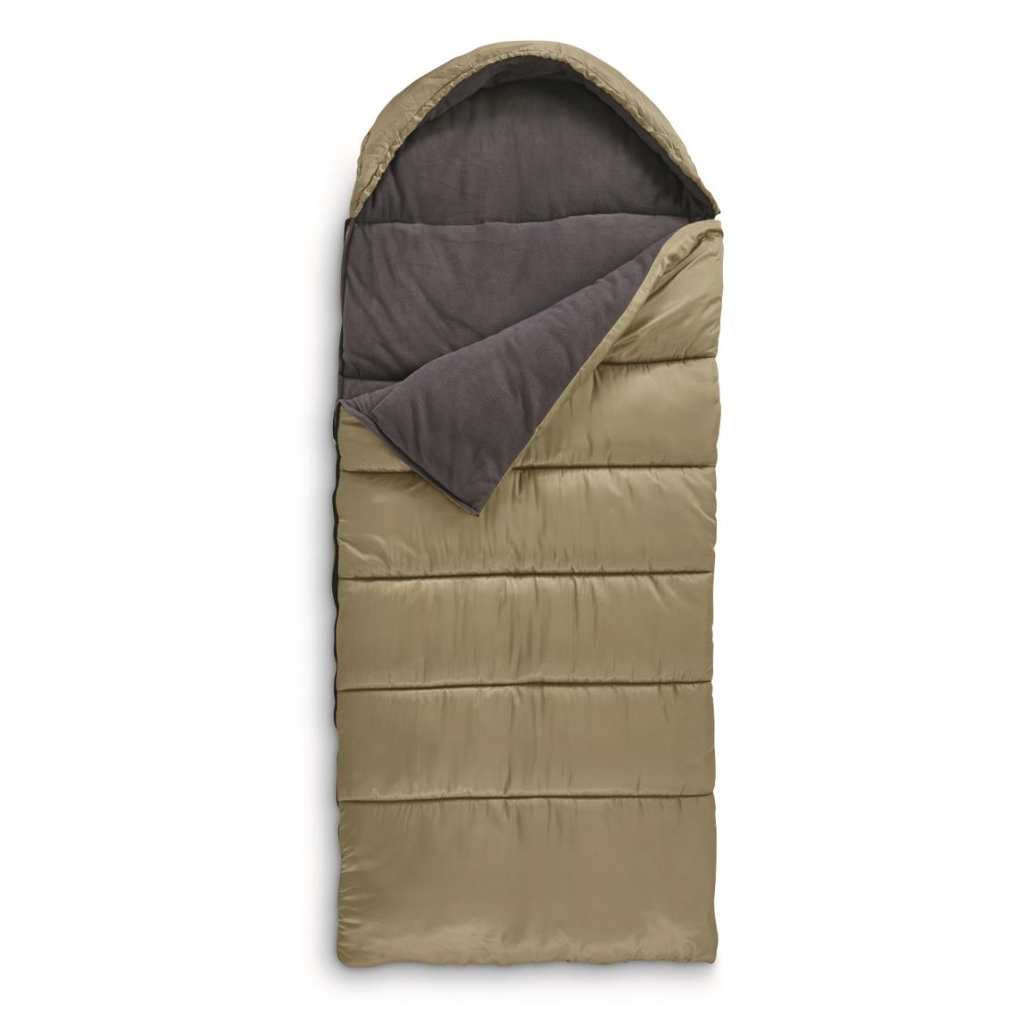 Guide Gear Fleece Lined Hooded Sleeping Bag, 0&deg;F
