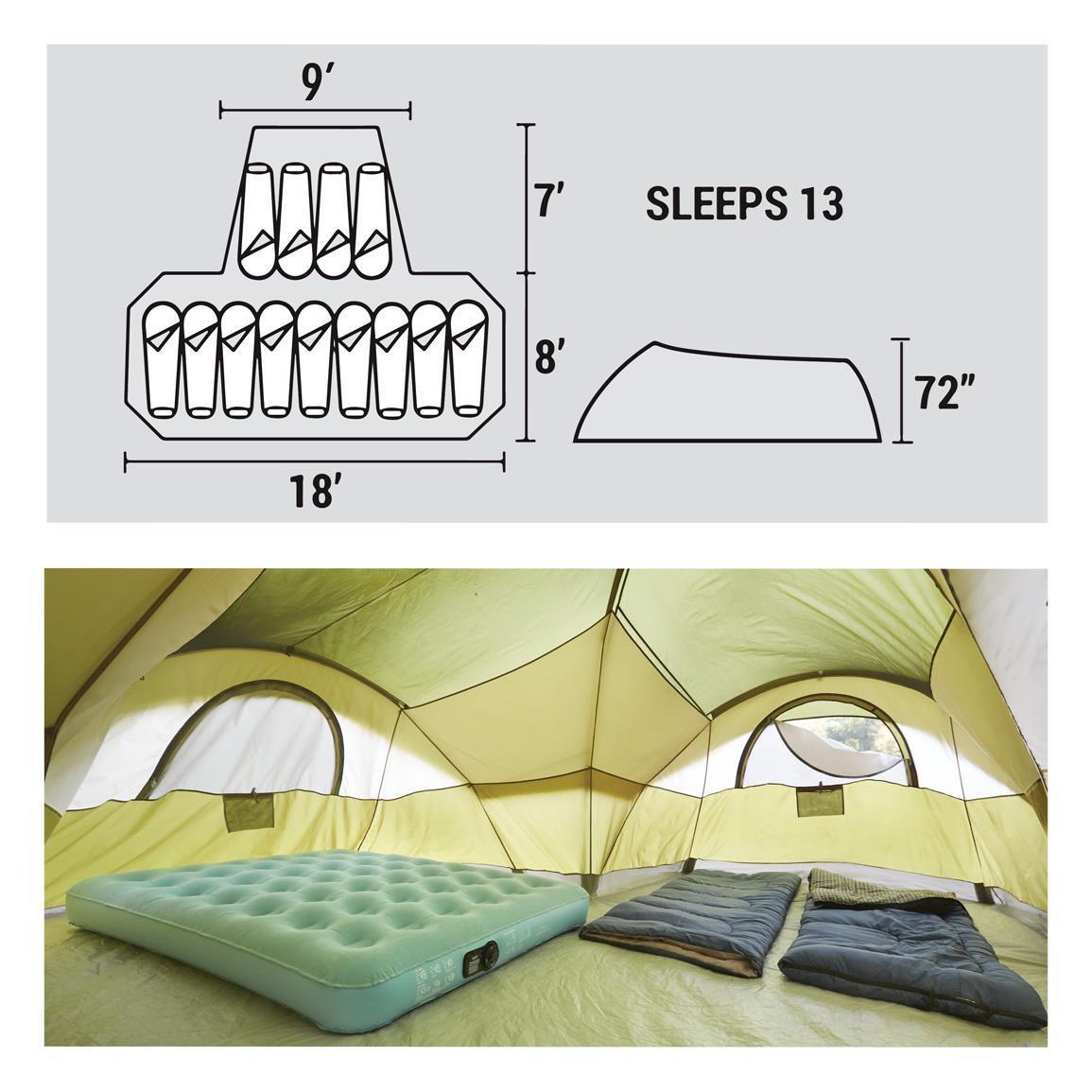 Guide Gear 13 Person Dome Tent - 703614, Dome, Cabin & Teepee Tents at