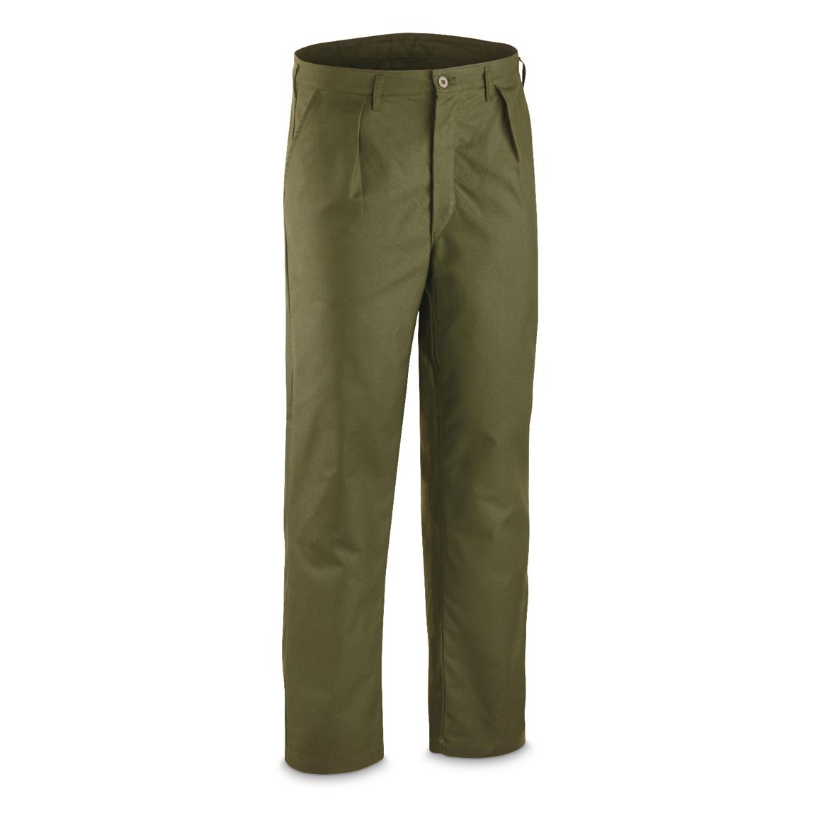 Swedish Military Surplus Field Pants, New, Olive Drab