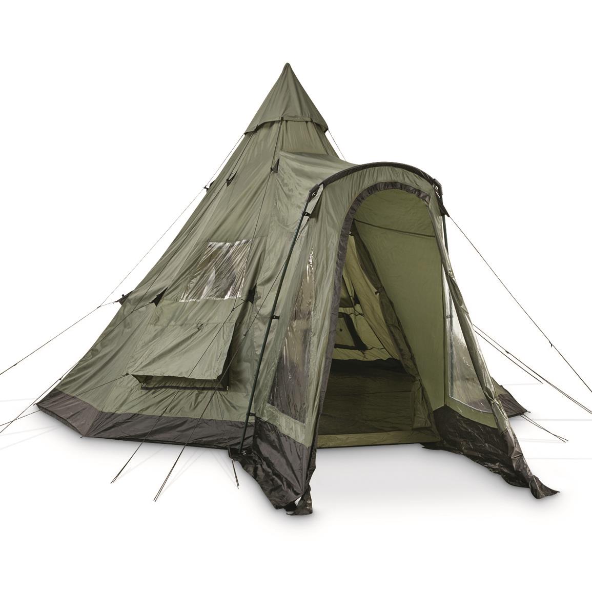 Guide Gear Deluxe 18' x 18' Teepee Tent - 703803, Outfitter & Canvas Tents at Sportsman's Guide