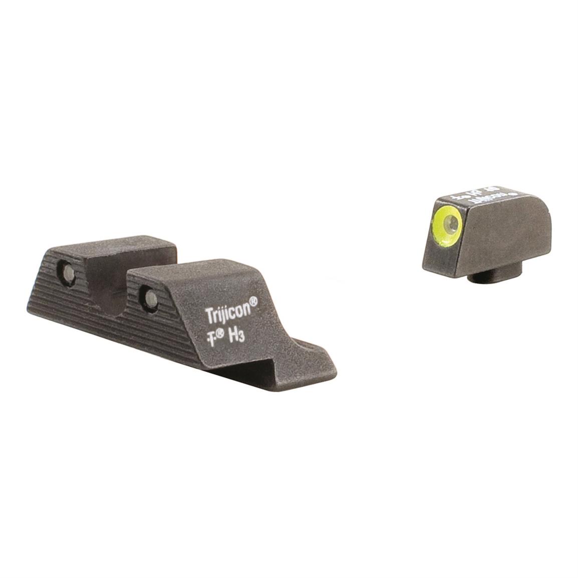 Trijicon HD Night Sights, Glock 20, 21, 29, 30, 36, 40, and 41 (including S and SF variants), Yellow