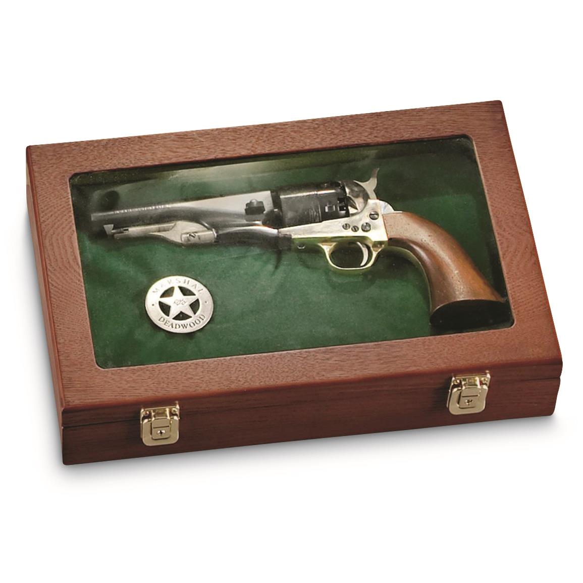CASTLECREEK Handgun Display Case, Walnut, Oak