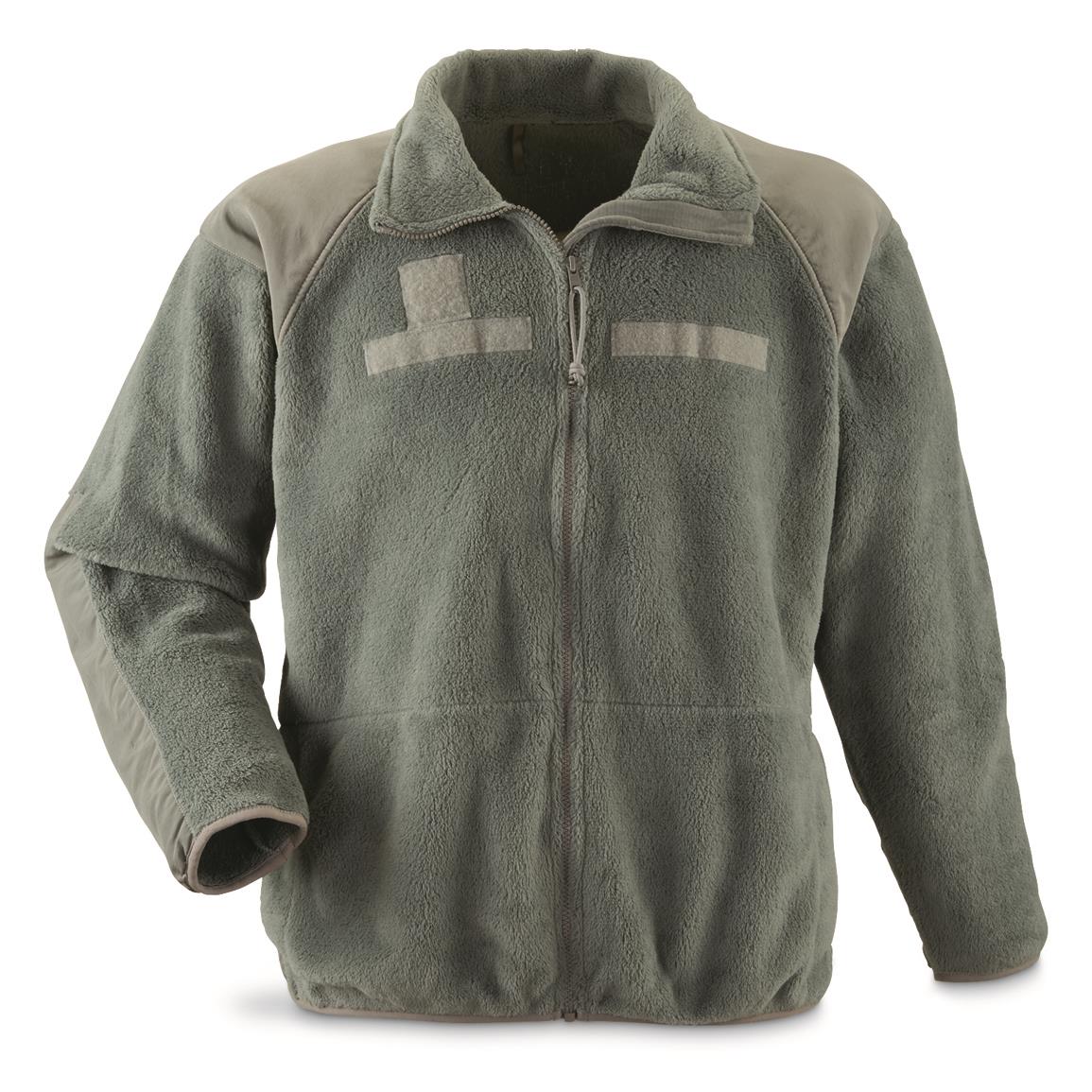 U.S. Military Surplus Fleece Jacket, Used, Foliage
