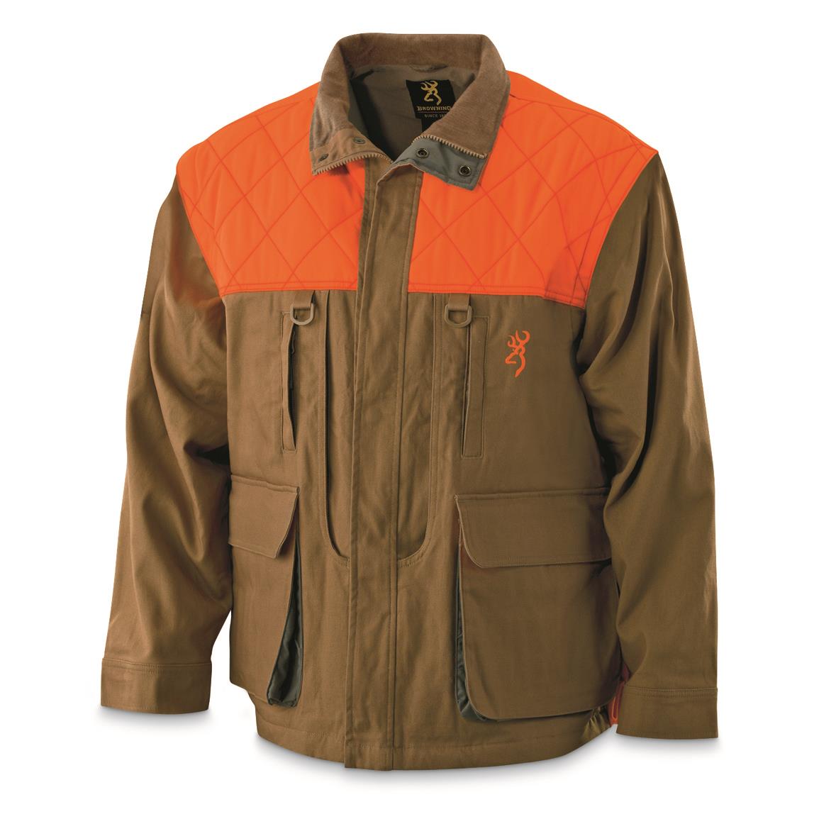 Browning Men's Pheasants Forever Upland Hunting Jacket, Khaki/blaze