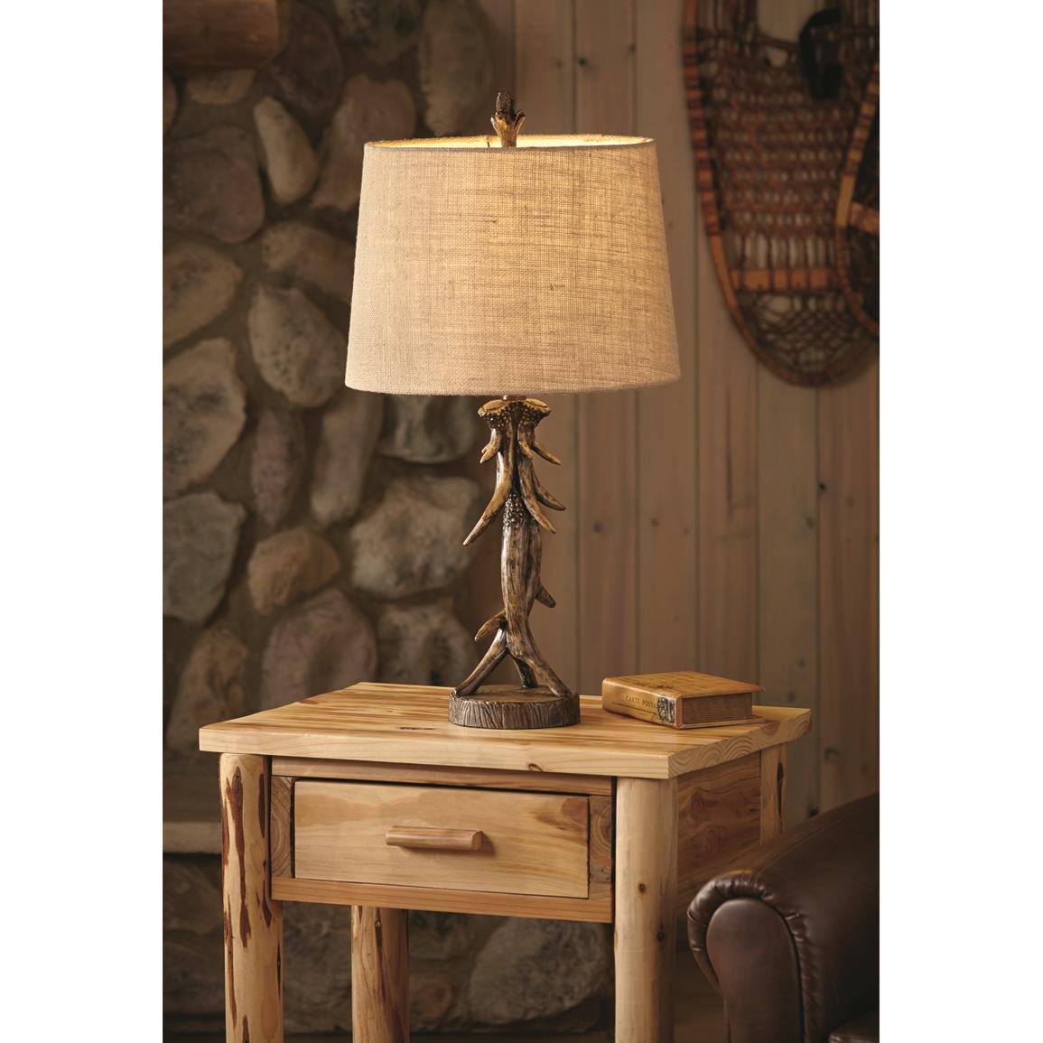 CASTLECREEK Antler Table Lamp - 704580, Lighting at Sportsman's Guide