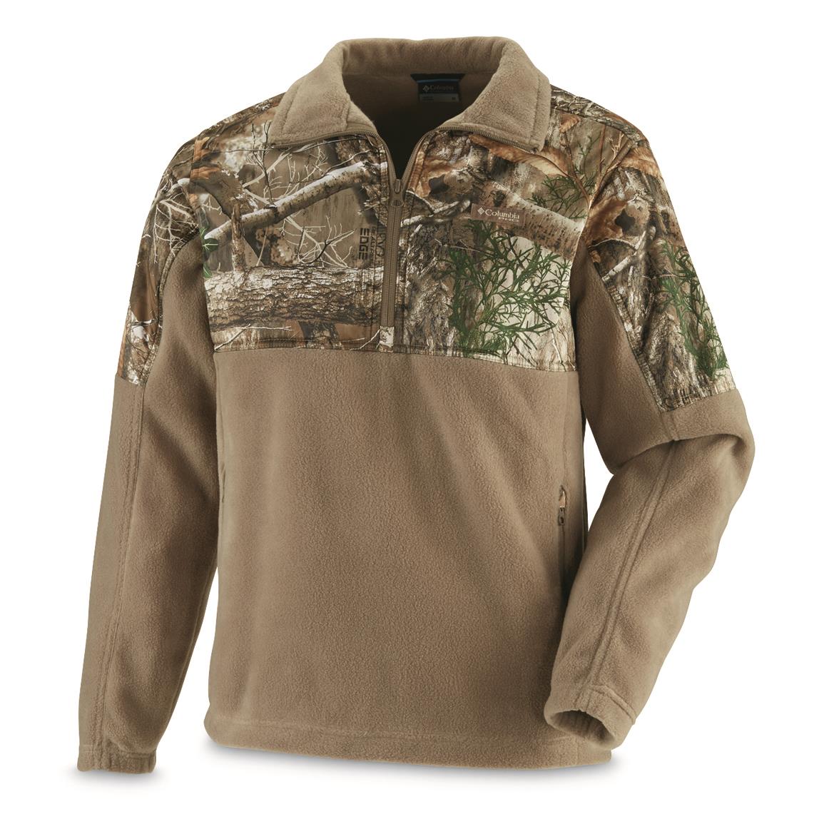 Columbia Men's PHG Fleece Quarter-zip Jacket, Flax/Realtree EDGE™