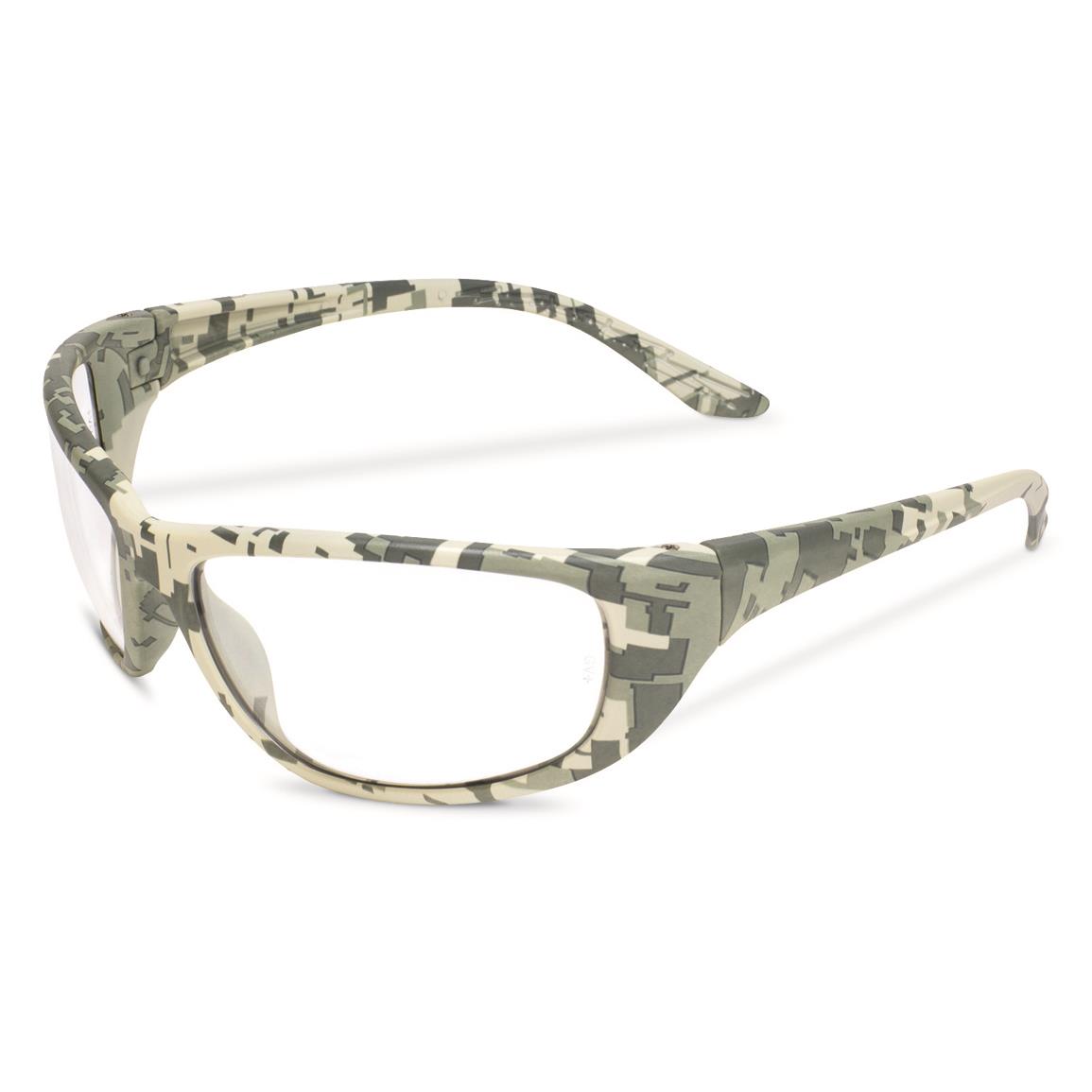 Global Vision Men's Hercules 6 Digital Camo Glasses, Clear