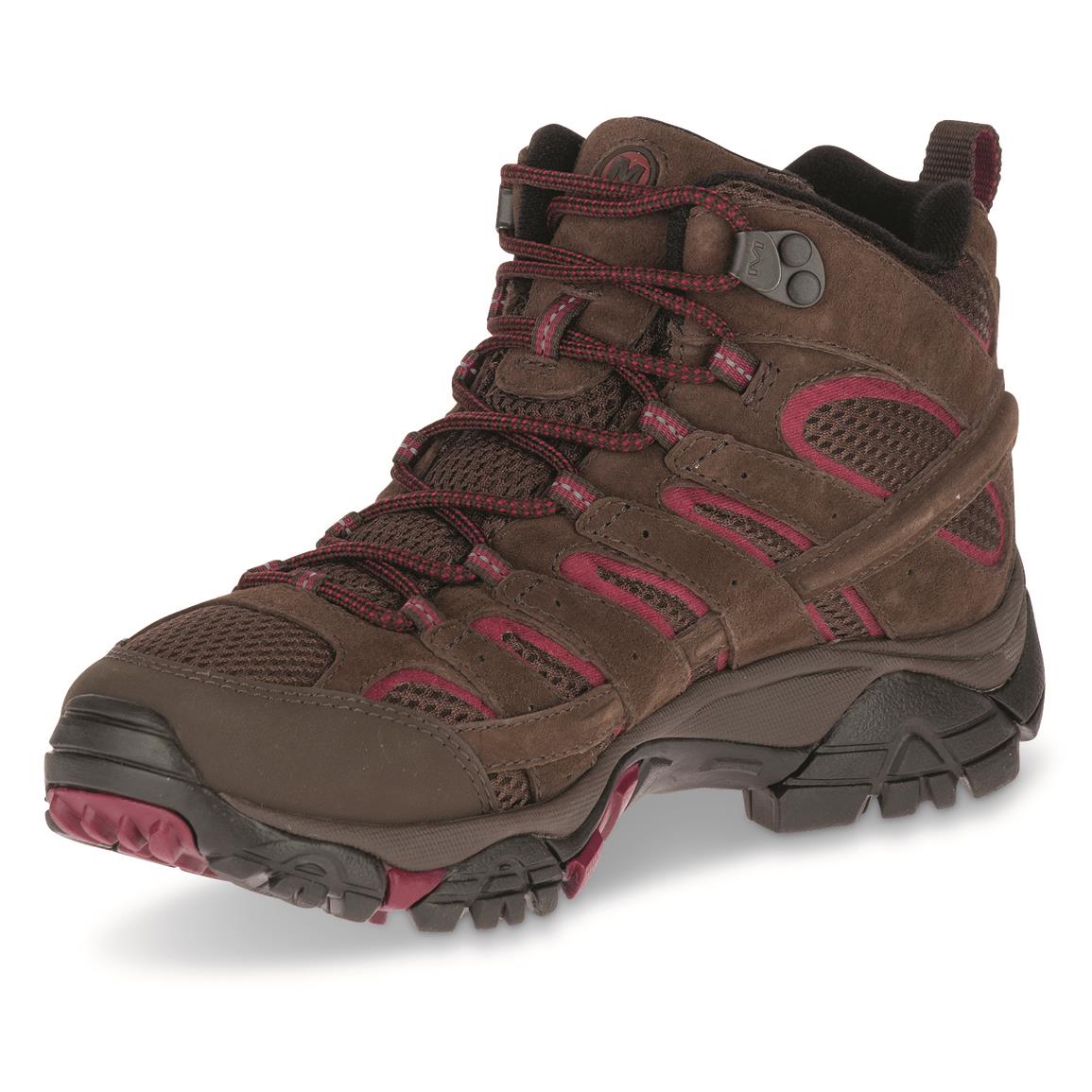 Merrell Women&#39;s Moab 2 Waterproof Mid Hiking Boots - 704874, Hiking Boots & Shoes at Sportsman&#39;s ...