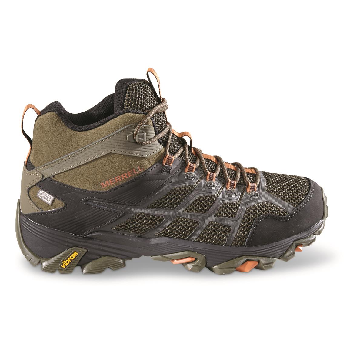 merrell men's moab fst 2 mid waterproof hiking shoe