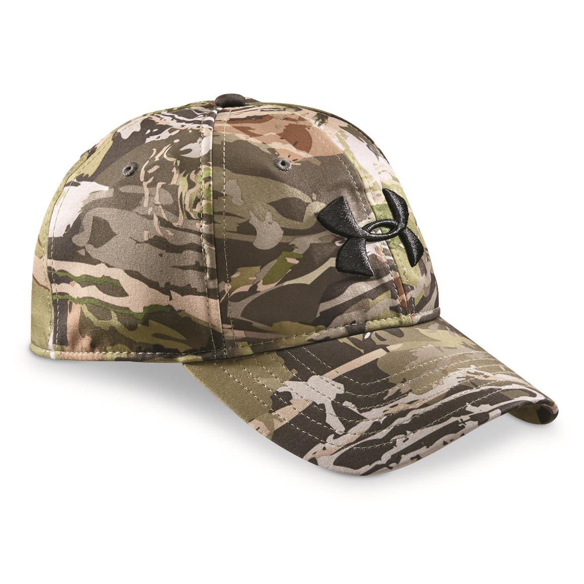under armour camo hat with green logo