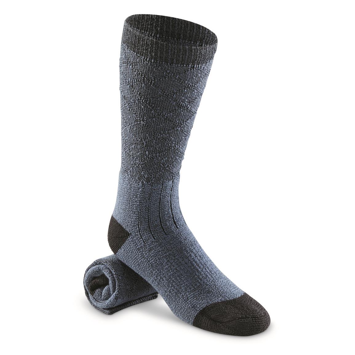 Farm to Feet Men's Denali Wool Socks, Wooly Blue