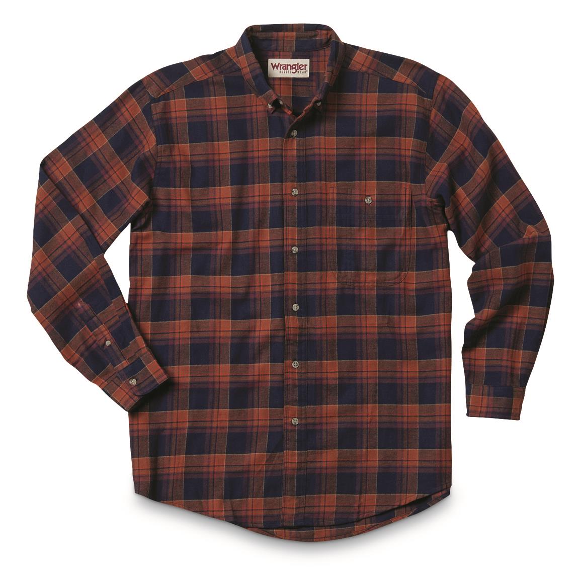 Wrangler® Rugged Wear® Men's Blue Ridge Flannel Shirt - 705168, Shirts ...